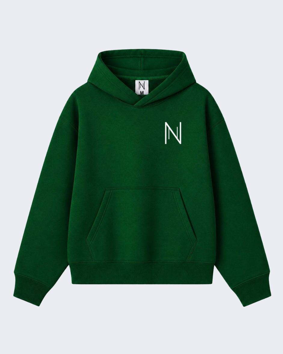 Signature Deep Green Oversized Hoodie