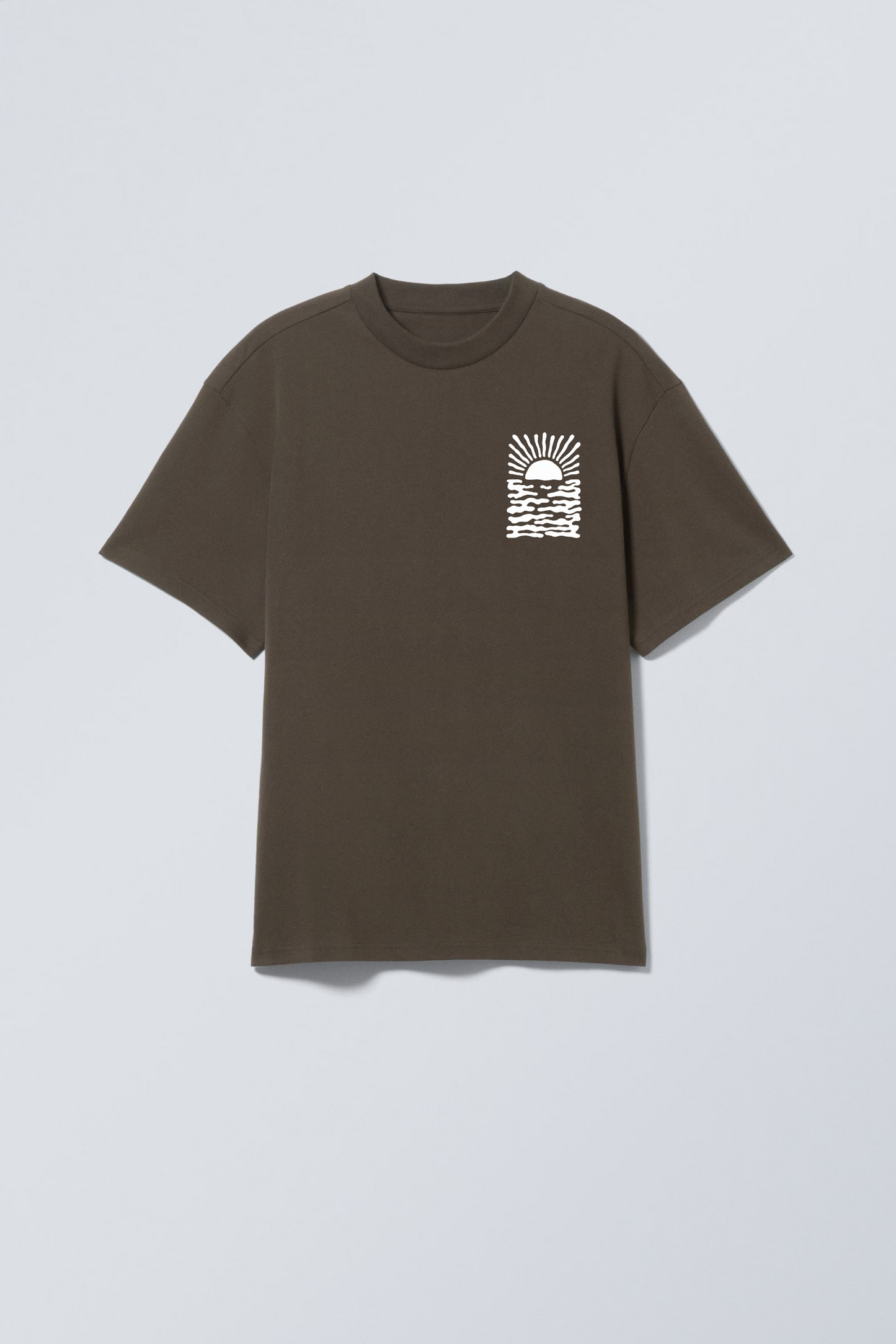 Brown Designed Oversized T-Shirt