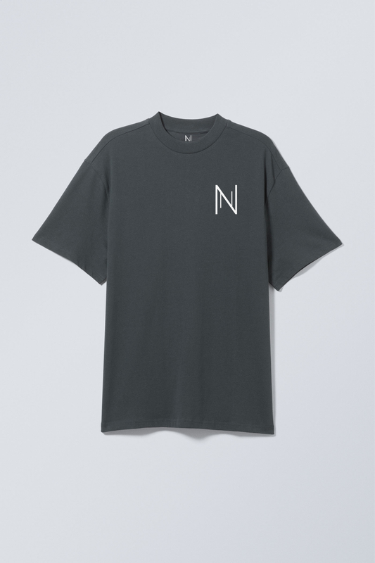 Signature Navy Grey Oversized T-shirt