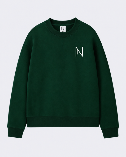 Signature Deep Green Crewneck Sweatshirt