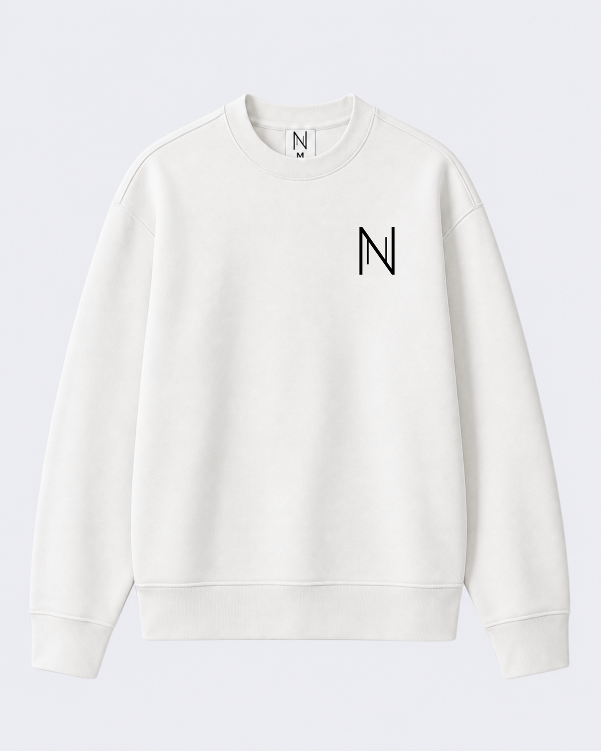 Signature White Crewneck Sweatshirt