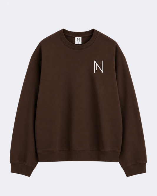 Signature Brown Crewneck Sweatshirt