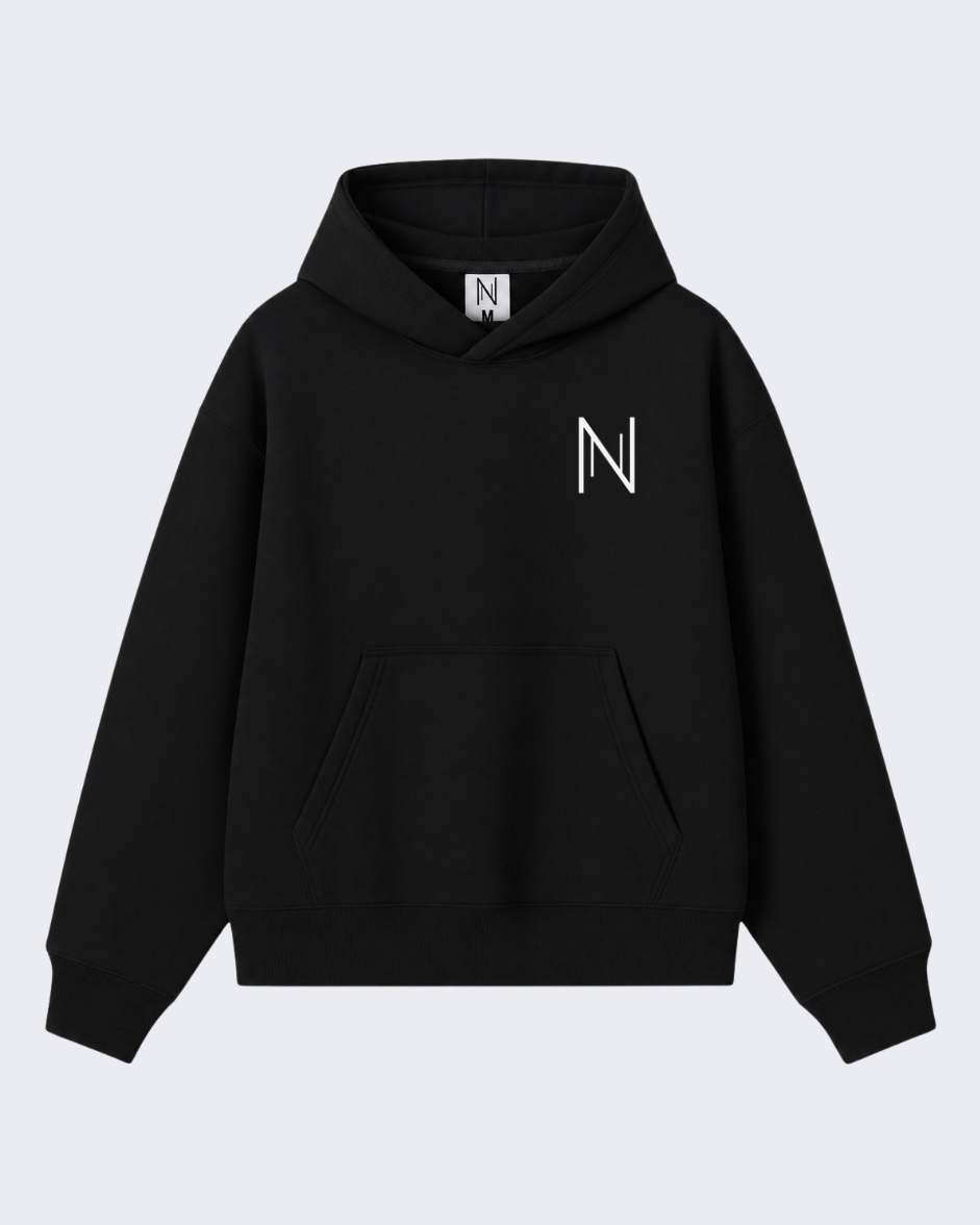 Signature Black Oversized Hoodie
